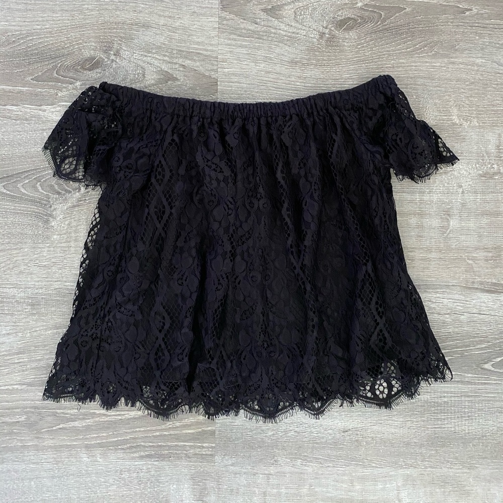Lace off the shoulder top